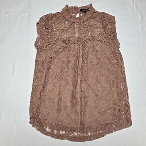 Heart Soul Sleeveless Lace Top in Coral